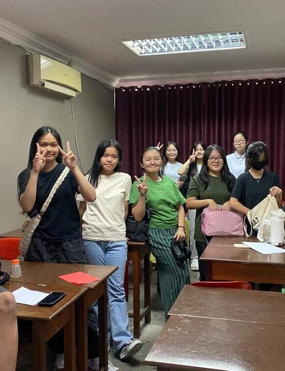 Secondary school students engaged in classroom learning