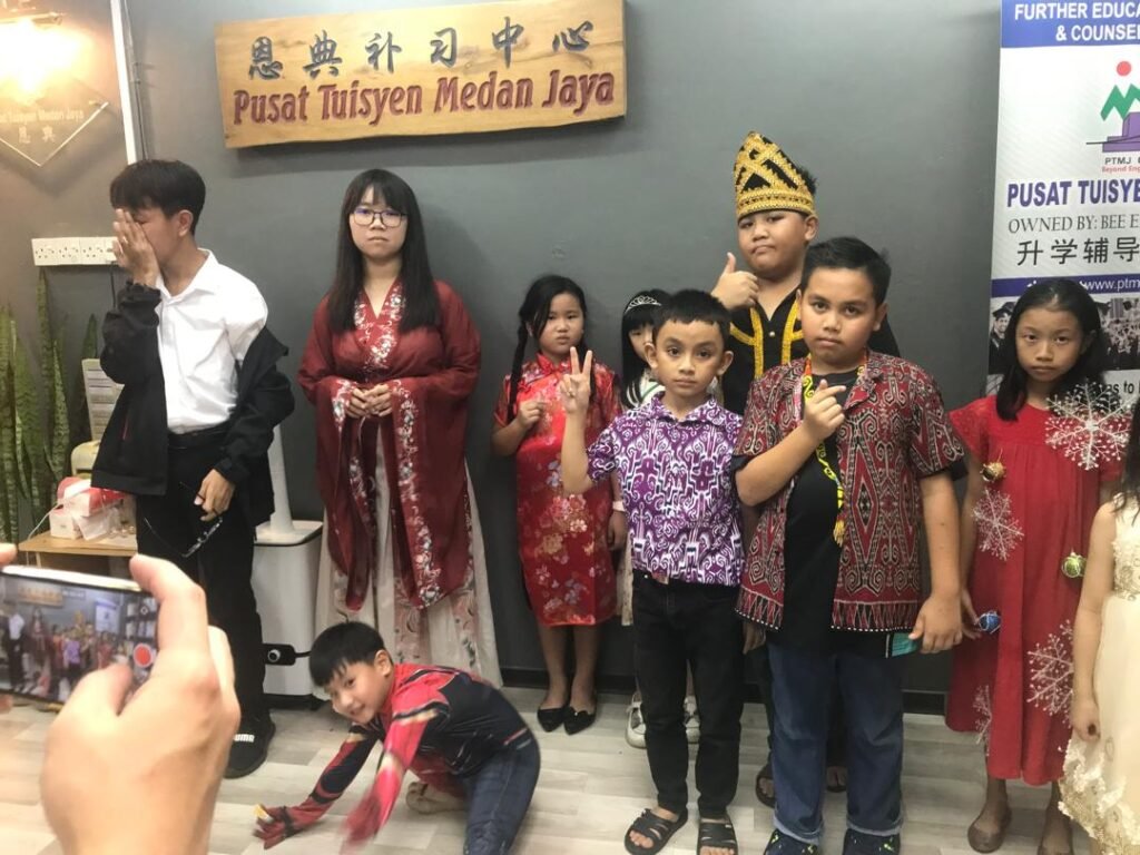 Teacher capturing picture of primary school children during activity